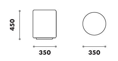 Круглый пуф из искусственной кожи FIT INTERIORS BIRILLO ARCH-00110264 - Вид №3