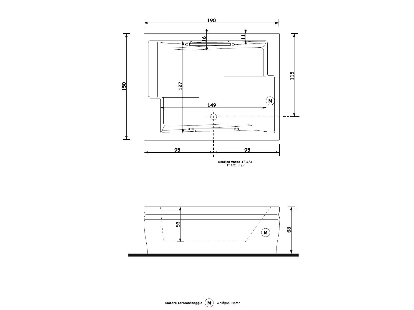 2-местная ванна с гидромассажем Gruppo Treesse мебель для ванной комнаты-классические ванны ARCH-00070487 - Вид №2