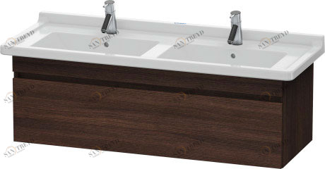 DS639005353 Тумбочка подвесная DuraStyle #DS6390 1200 x 470 мм Каштан темный, декор Duravit