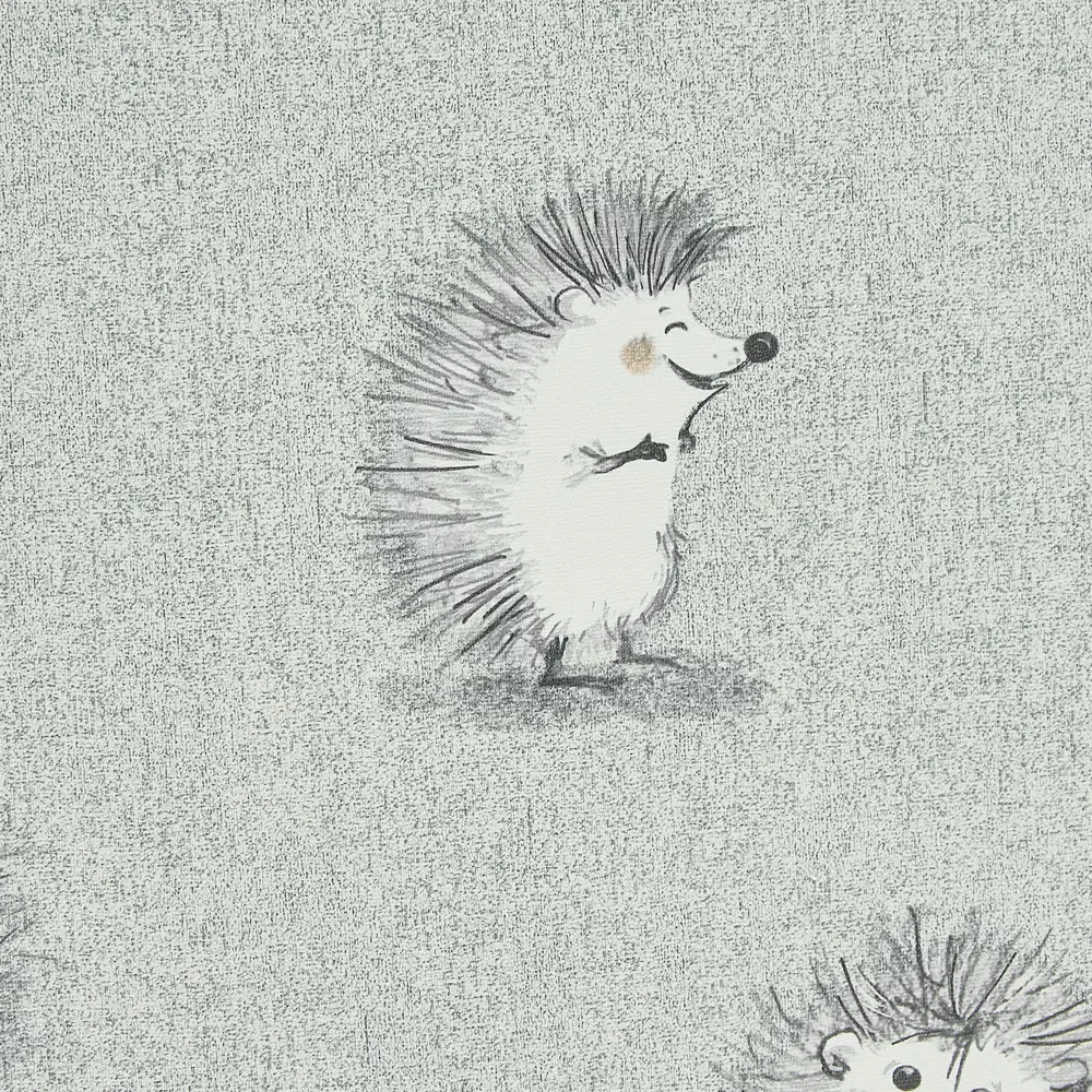 Обои флизелиновые Ateliero Ежики зеленые 1.06 м AT88192-05 Ёжики STLM-2063779 - Вид №1