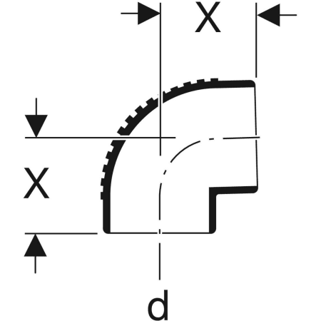 GEBERIT 312.880.14.1 Отвод Geberit Silent-db20 88,5°  - Вид №2