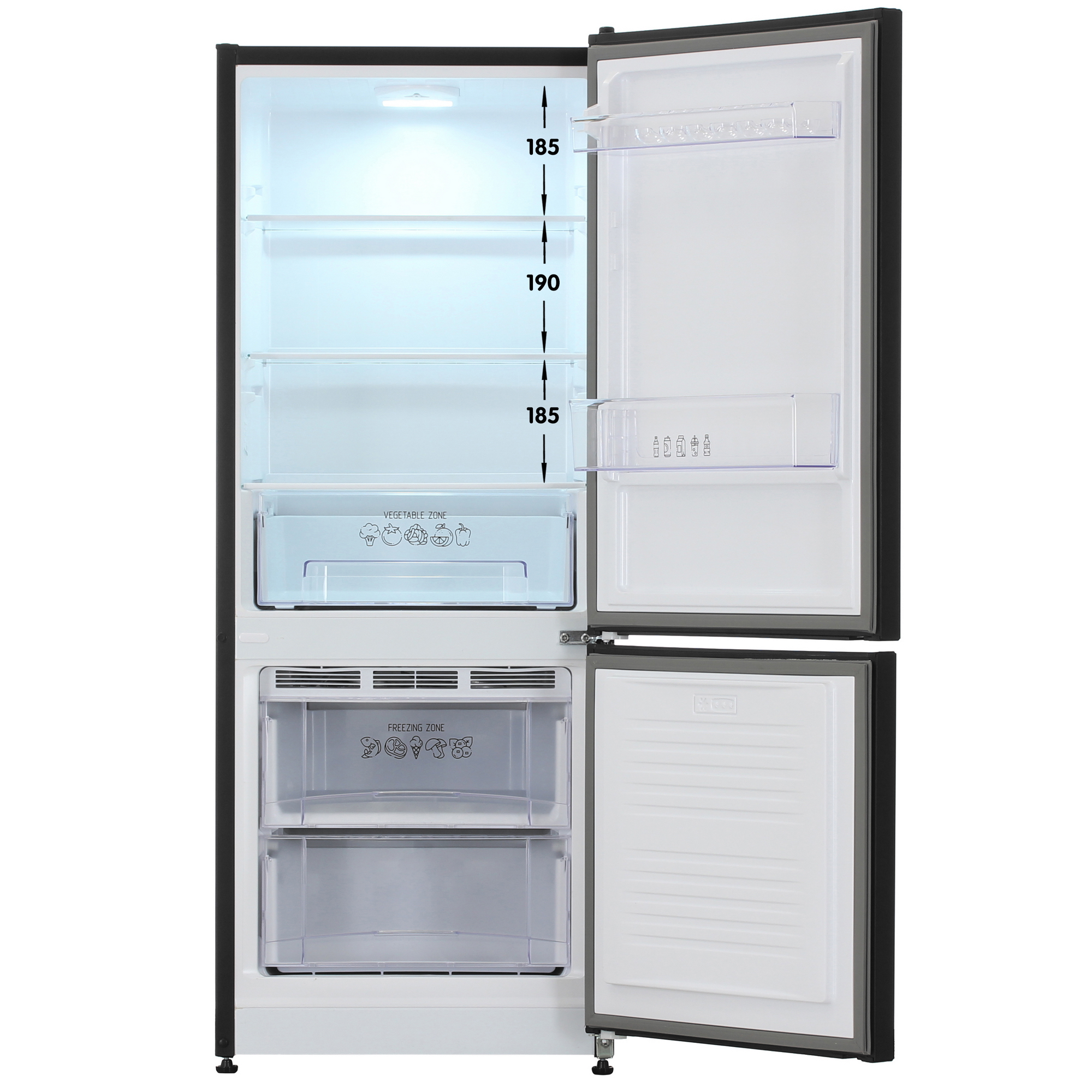 9291888 Холодильник с морозильником   NORD NRB 121 B черный STDN-0150221 - Вид №1