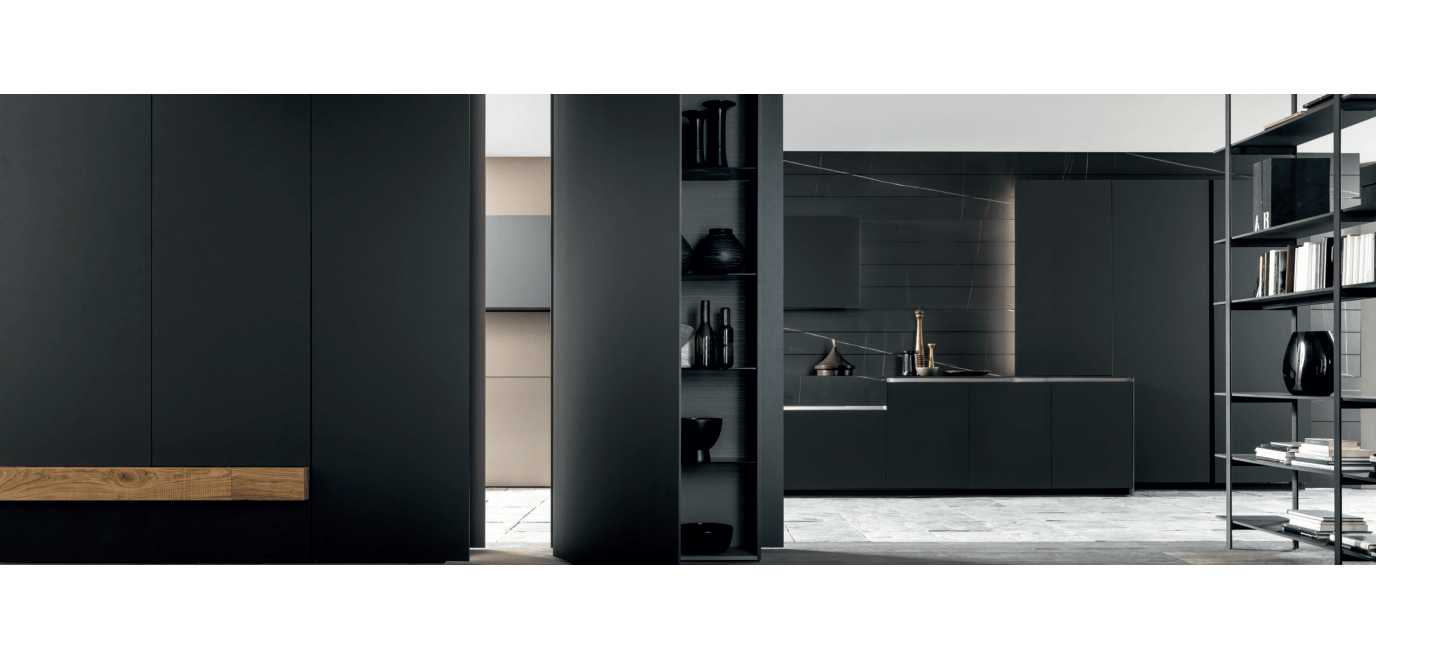 Линейная кухня из керамогранита без ручек MODULNOVA Skill ARCH-00039841 - Вид №4