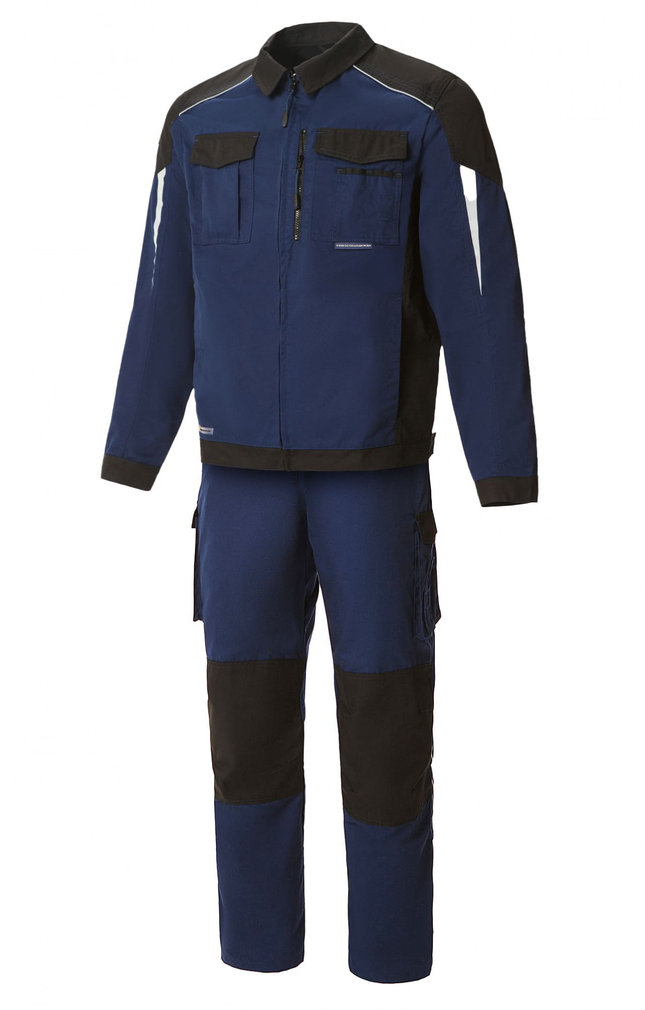 64627 Костюм  NEW 2 темно-синий с черным STATUS  Летняя спецодежда  размер 64-66/182-188 