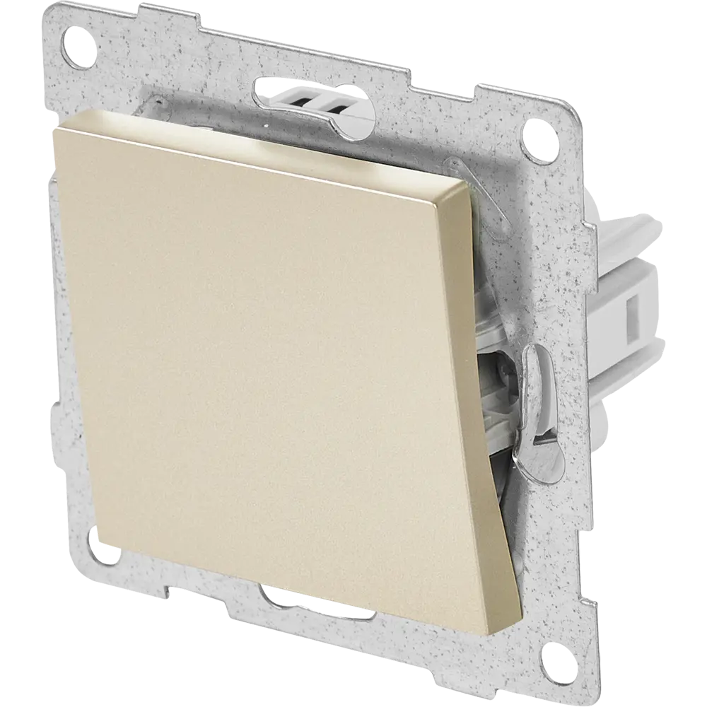 Выключатель встраиваемый Gusi Electric 1 клавиша цвет шампань Ugra STLM-2197553 - Вид №1