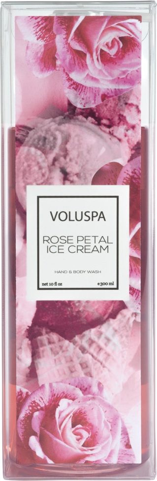 10664236 VOLUSPA Жидкое мыло для рук и тела Voluspa "Мороженое с лепестками роз", 300мл 