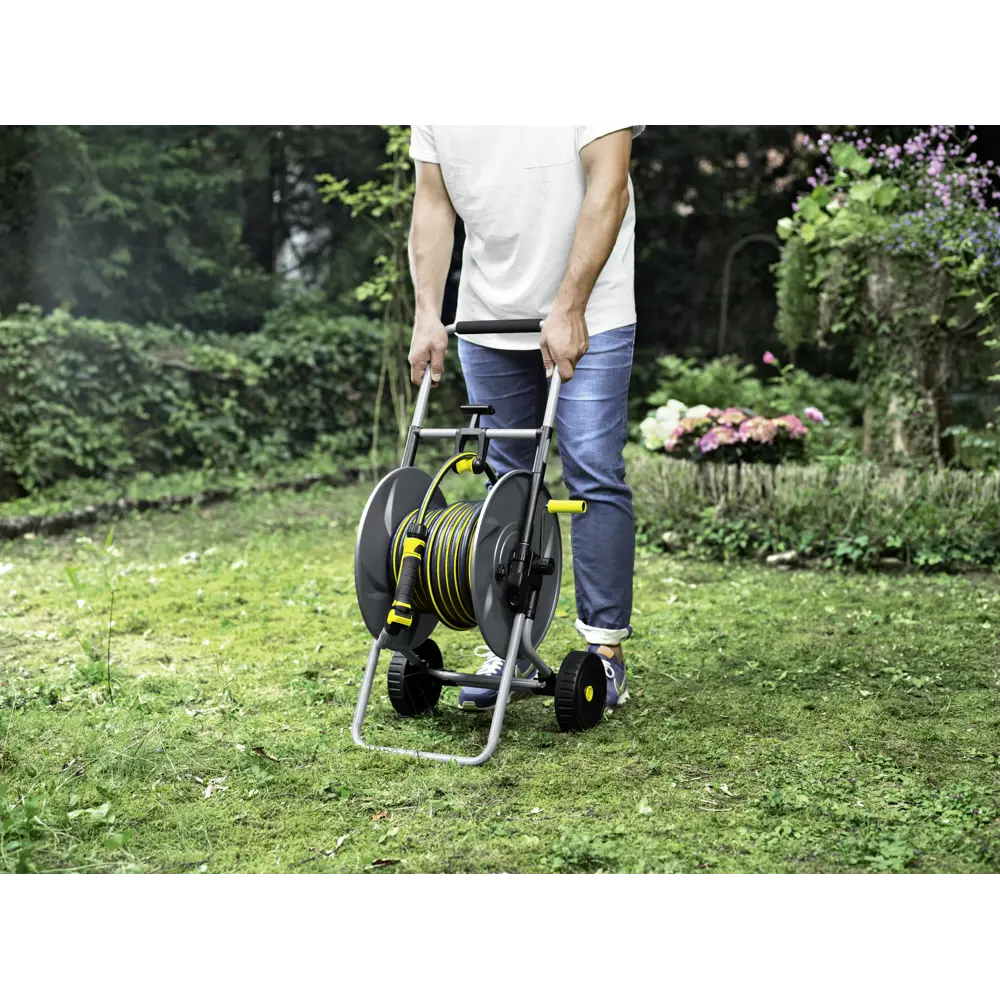 Катушка для садового шланга Karcher до 80м пластик черный STLM-2057734 - Вид №4