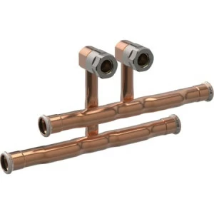 GEBERIT 24056 Комплект крестовин Geberit Mapress из меди для подключения радиатора к подающему и обратному трубопроводу, с резьбовым соединением с цанговым кольцом под евроконус