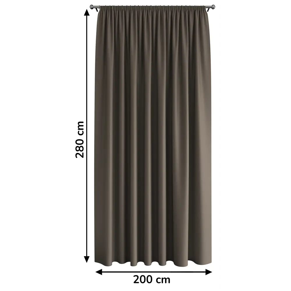 Штора Dora 200×280 см коричневая жаккард 89426358 MIAMOZA STLM-1582923 - Вид №2