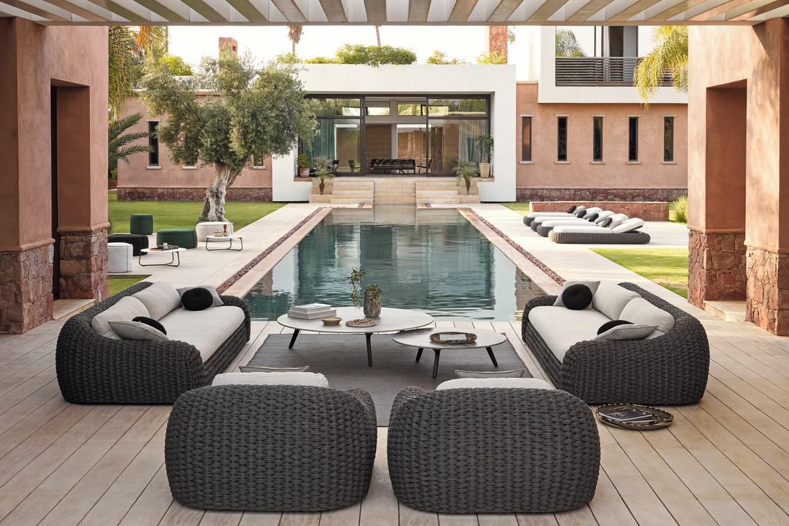 MNST988 Журнальные столики teak nero ⌀148см Manutti Torsa - Вид №14