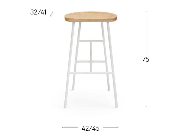 Высокий стул из стали и ясеня Billiani Puccio ARCH-00144449 - Вид №2