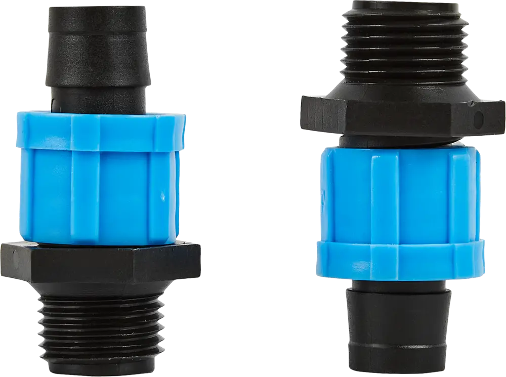 Адаптер BOUTTE для подключения капельной ленты 16 мм с резьбой 1/2" (2 шт) 87270991