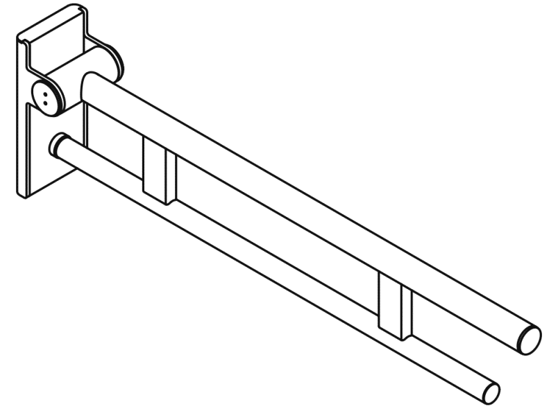 900.50.10340 Двойной шарнирный опорный рельс, конструкция a HEWI Stützen  - Вид №3