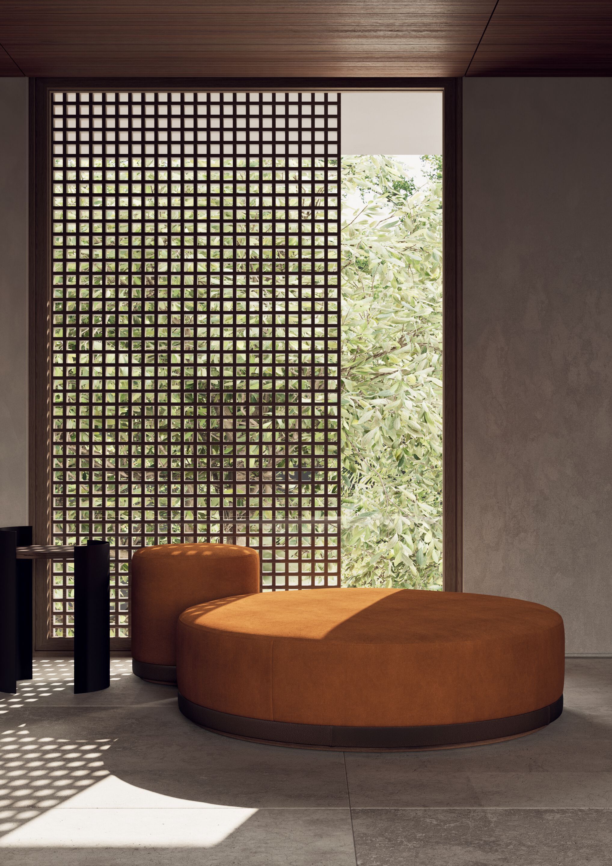 Круглый пуф из ткани Kico Living Complements ARCH-00085850 - Вид №1