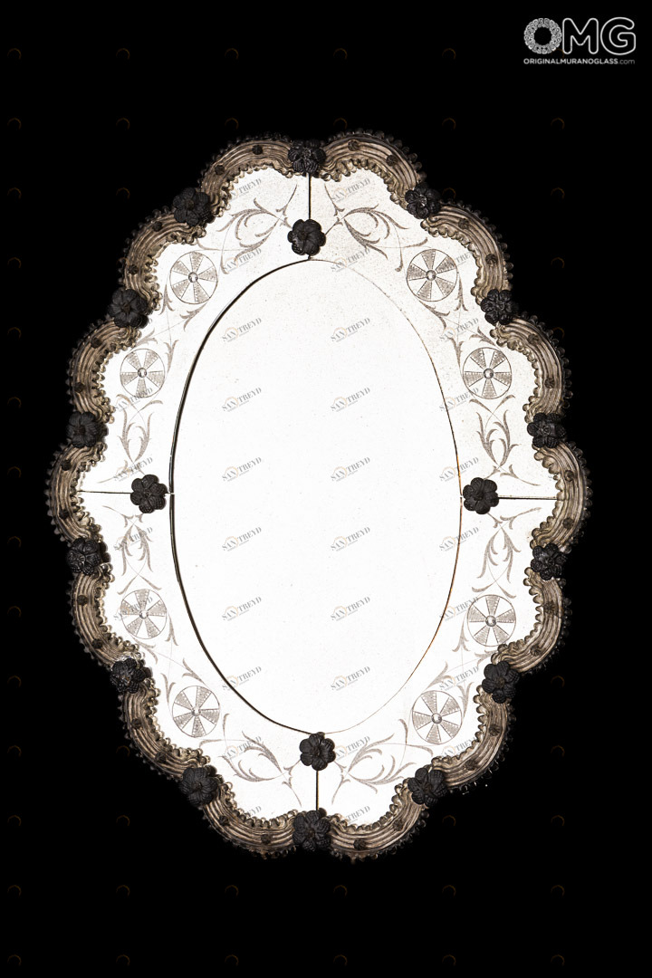 3630 ORIGINALMURANOGLASS Венецианское зеркало Исидор - муранское стекло OMG  см 