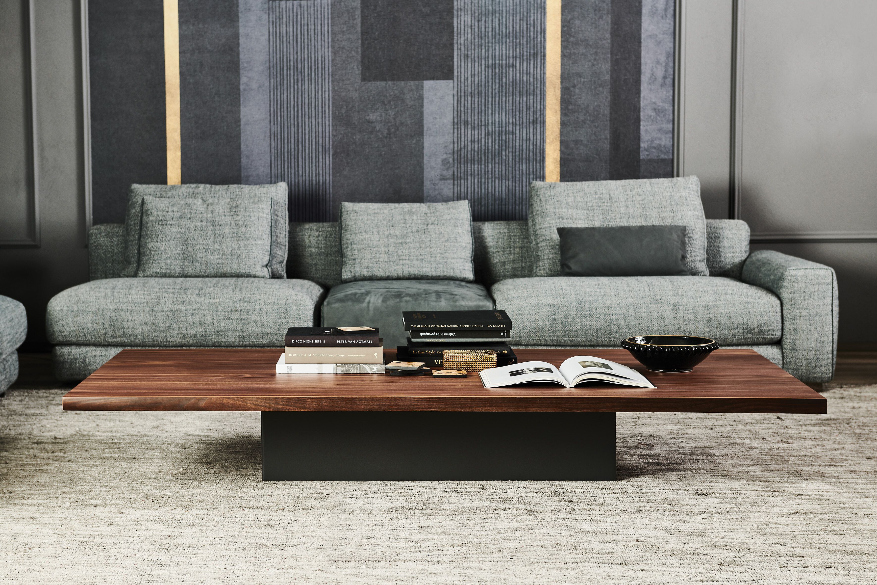 Низкий прямоугольный журнальный столик из грецкого ореха Cattelan italia IDEM ARCH-00131749 - Вид №4