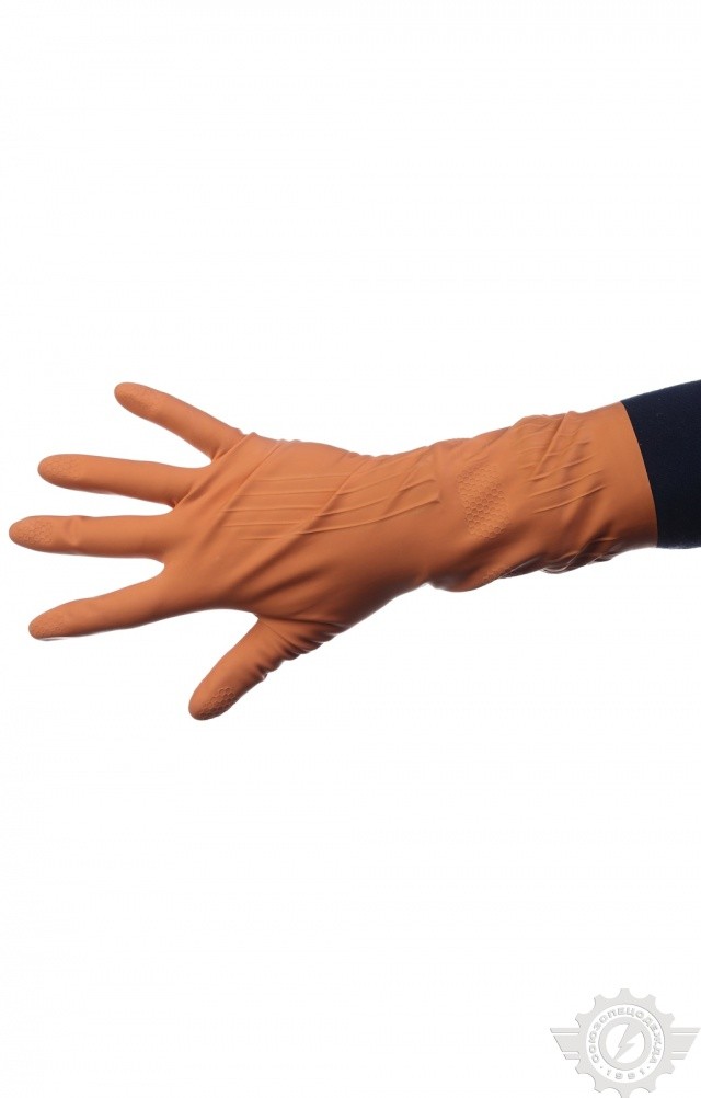 67656 Перчатки резиновые бытовые  Средства защиты рук  размер XL(СБ) (9,5-10) Спецодежда  - Вид №2