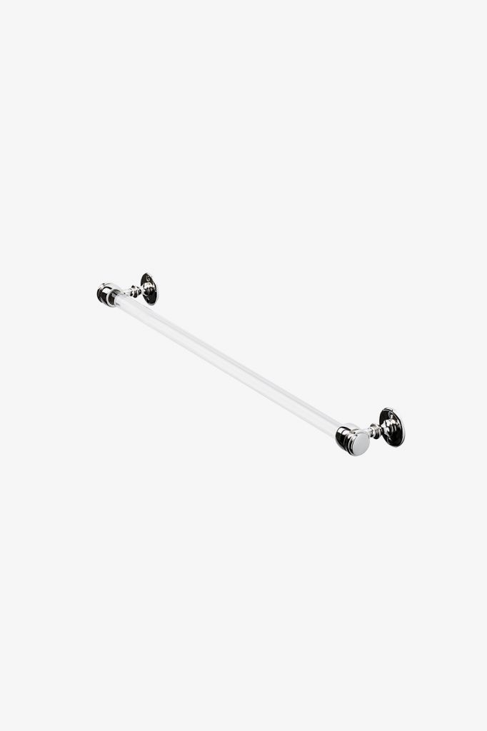 CRTB33 Стеклянный полотенцесушитель Crystal, 23 дюйма, с металлическими концами Waterworks