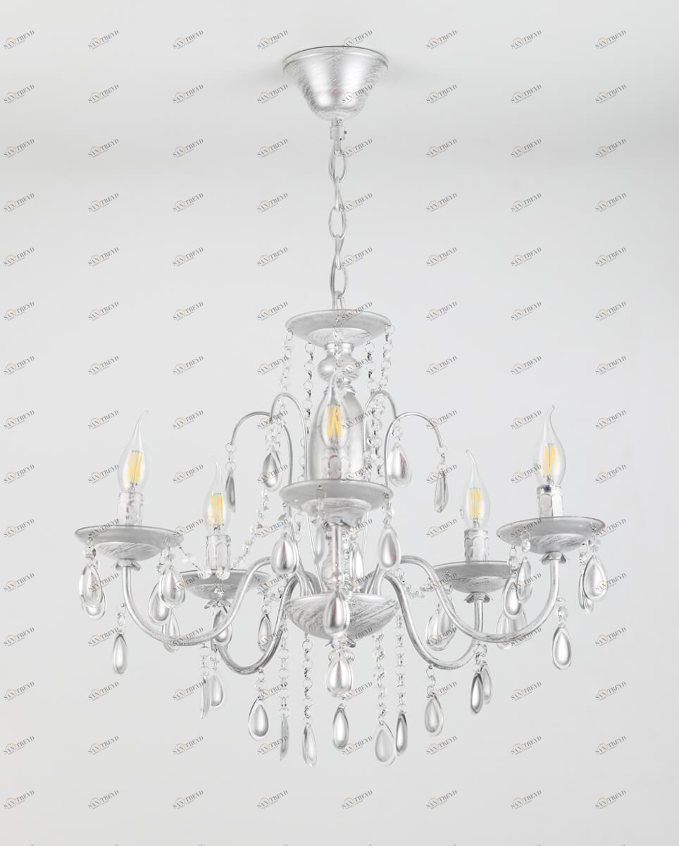 Подвесная люстра Rivoli Argento 2013-205 RIVOLI ДИЗАЙНЕРСКИЕ, ARGENTO 337117 Серебро 