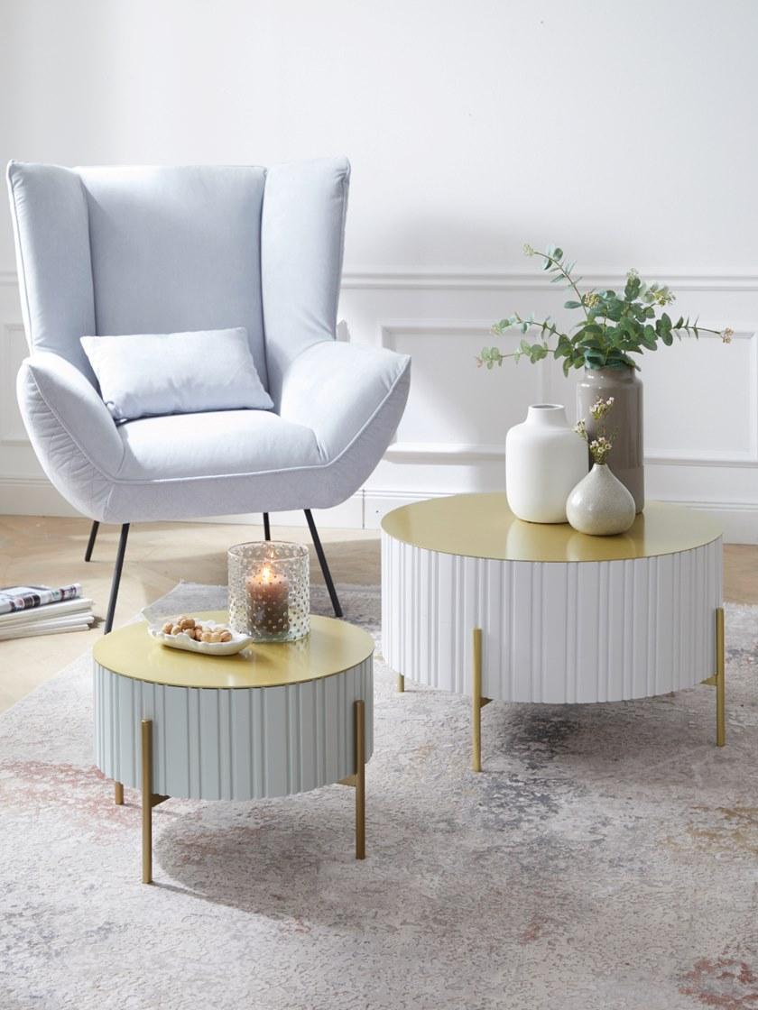 müller möbelfabrikation Круглый журнальный столик из металла Twist sun-id-1388789 - Вид №4