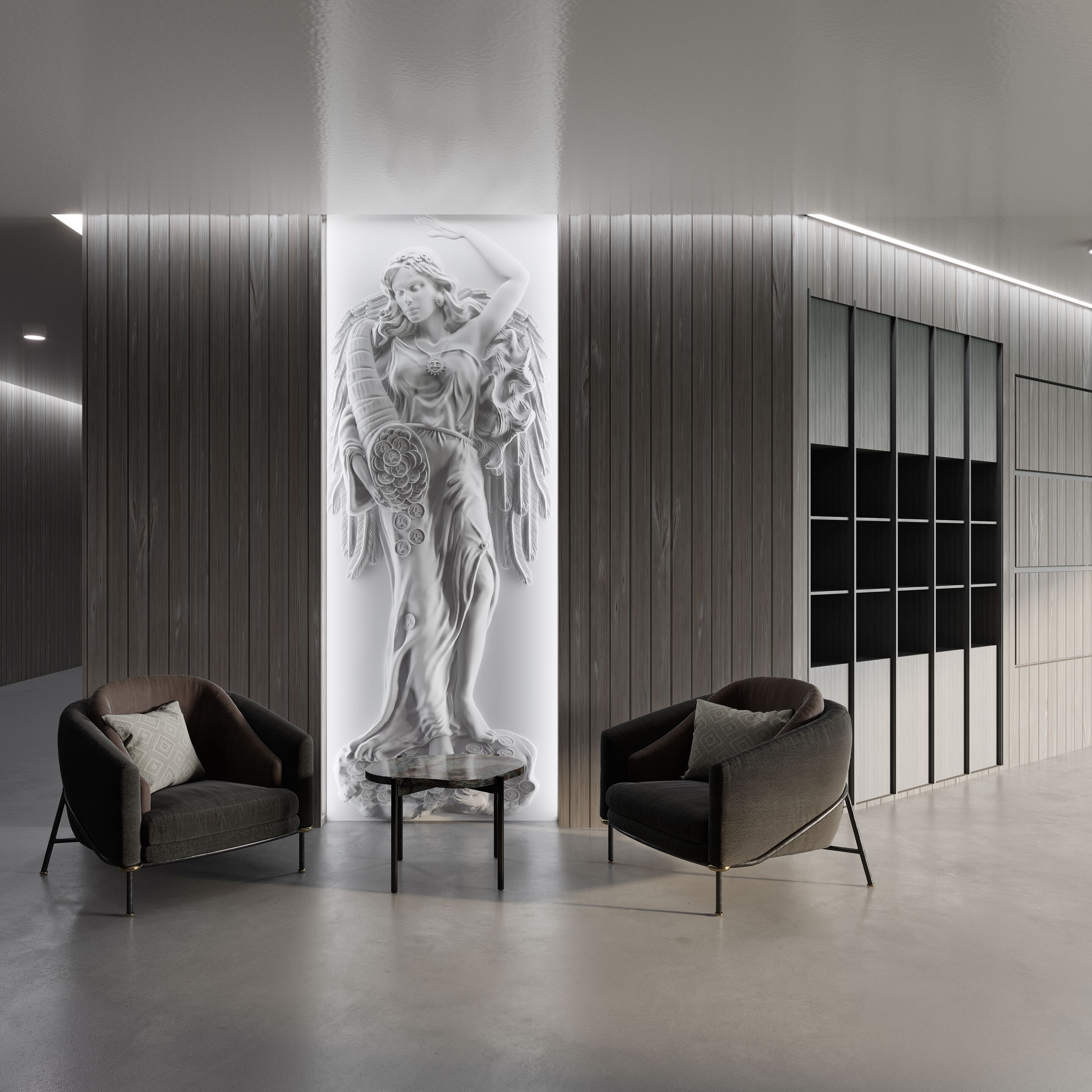 Трехмерная декоративная гипсовая панель WallDeco FORTUNA ARCH-00055579 - Вид №1