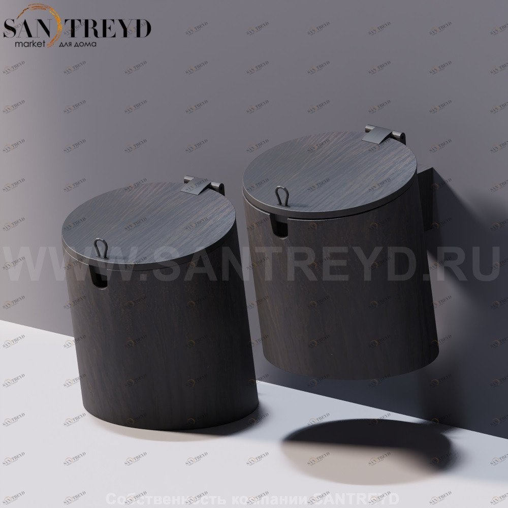 Agape MIDI BASKET Корзина для мусора под темный дуб ACOM0601RW