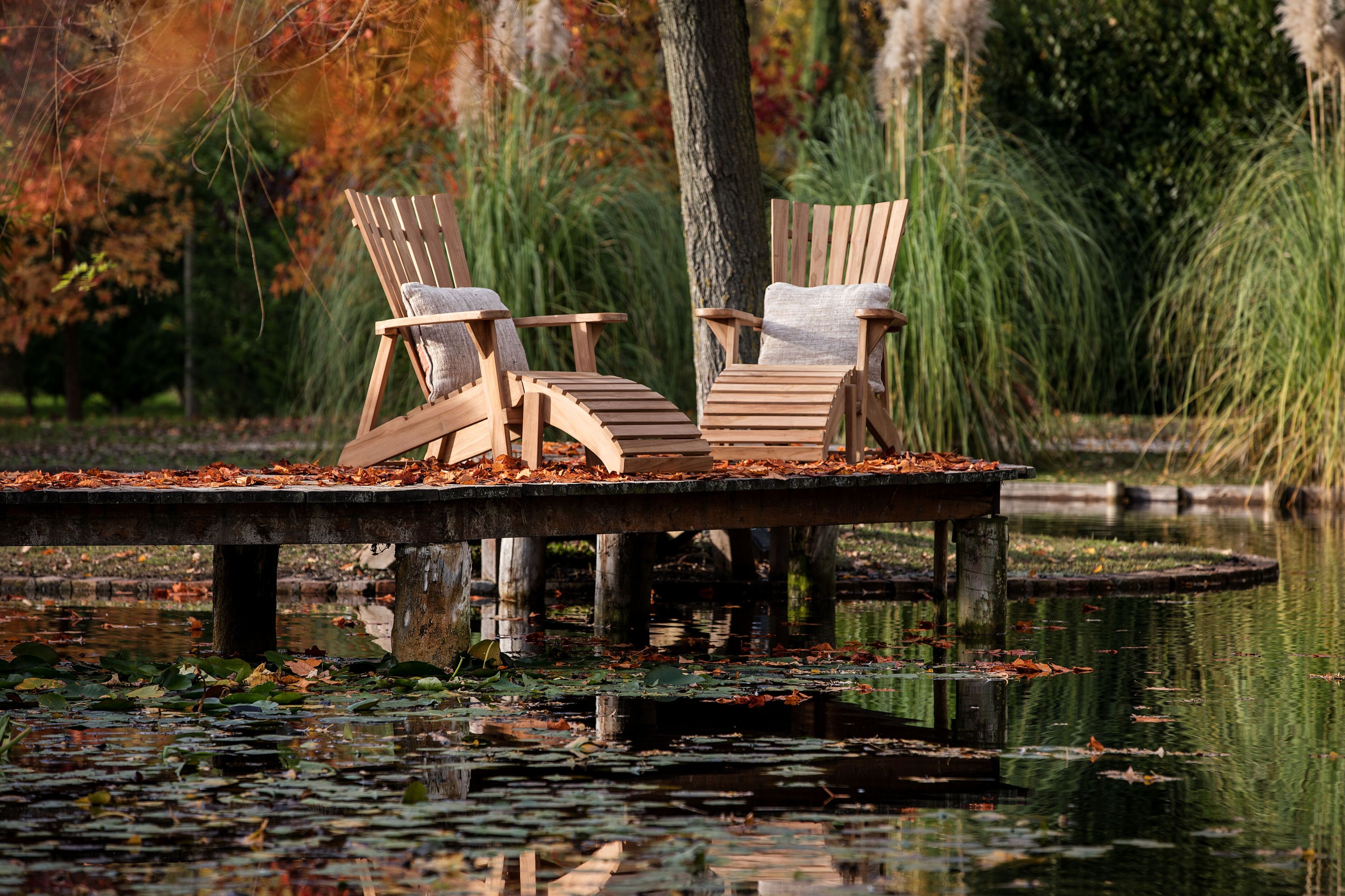 Стул для отдыха из тикового дерева с подлокотниками cbdesign Ady ARCH-00125624 - Вид №2