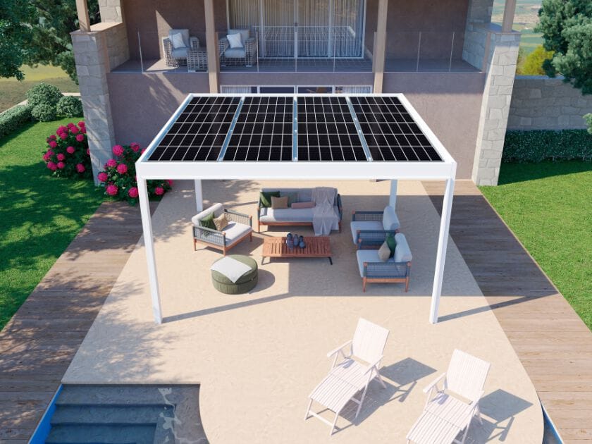 Фотогальваническая беседка с алюминиевым покрытием Belle Pergole Enersun ARCH-00084214 - Вид №2