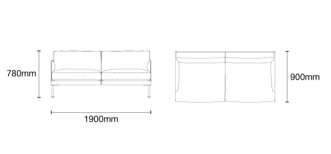 2-местный тканевый диван Case NORDIN ARCH-00002117 - Вид №12