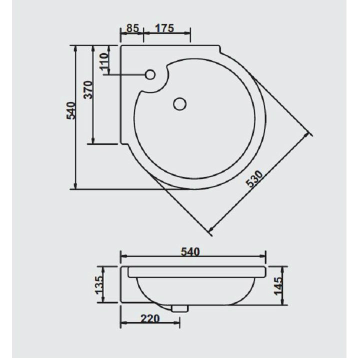 43165 Подвесная раковина настенная овальная Ceramica Hidra  белая  - Вид №4