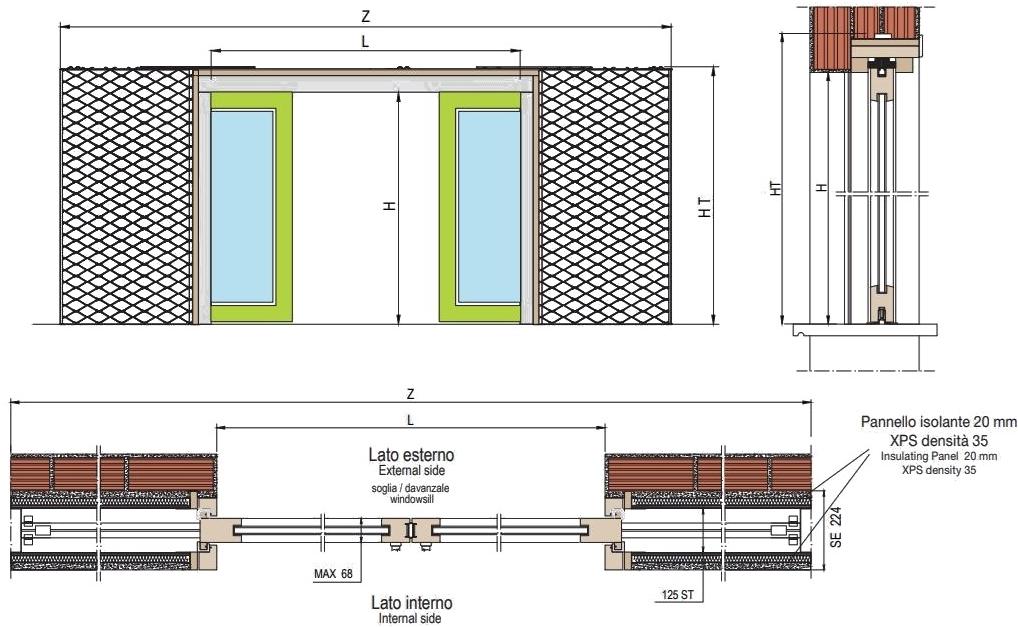 PROTEK® Двустворчатая рама для подъемно-сдвижных окон Sky sun-id-1380714 - Вид №1