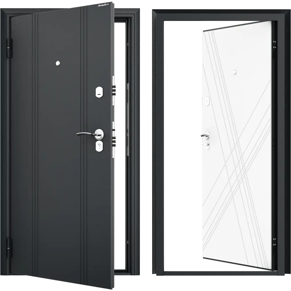 Дверь входная металлическая Оптим 88x205 см левая цвет белая графика DOORHAN STLM-2132623 - Вид №1