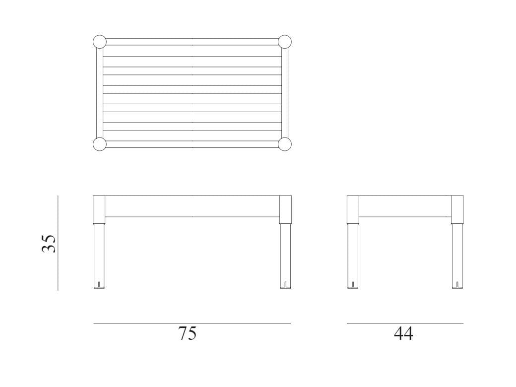 Кожаная прямоугольная Садовая подставка для ног Exteta Vieste ARCH-00108963 - Вид №9