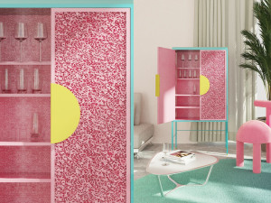 Мобильный металлический бар