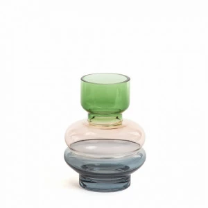 Ваза стеклянная 20,5 см разноцветная Astera от La Forma LA FORMA ASTERA 00-3865196 Зеленый;разноцветный;розовый;серый