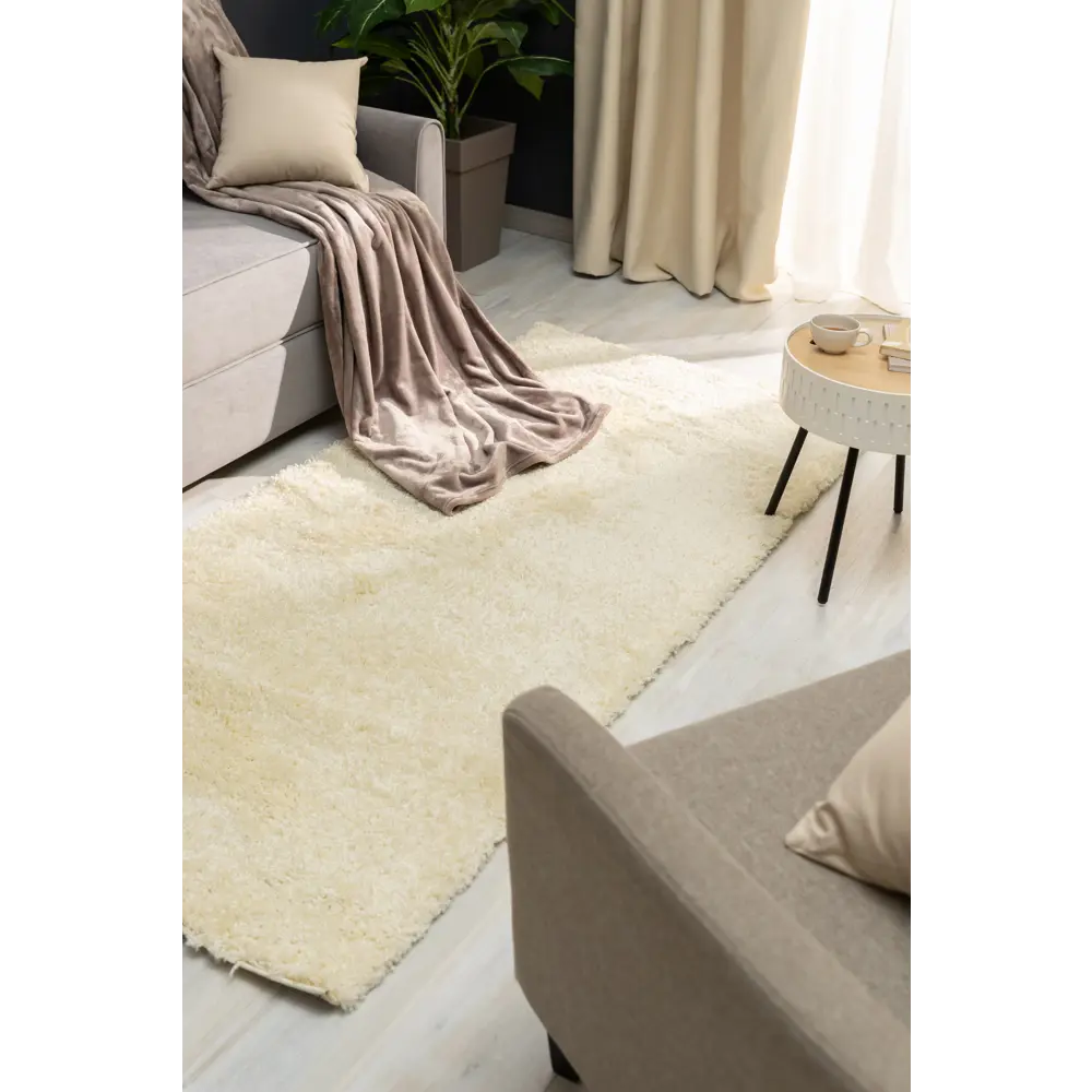 Ковер полипропилен Шагги Тренд L001 100x200 см цвет кремовый MERINOS STLM-2183335 - Вид №4