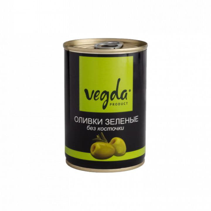 Оливки зелёные без косточки VEGDA Santreyd 10028