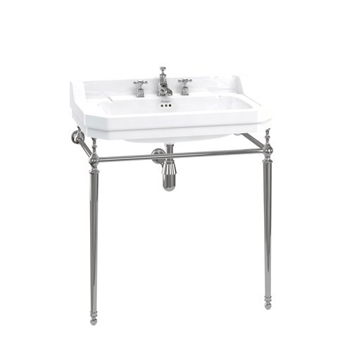 B18 1TH, T50 CHR Напольная раковина стоящая овальная Burlington EDWARDIAN - Вид №1