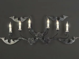 OFFICINACIANI Бра из железа непрямого света с кристаллами Marot Hl1055wa-6