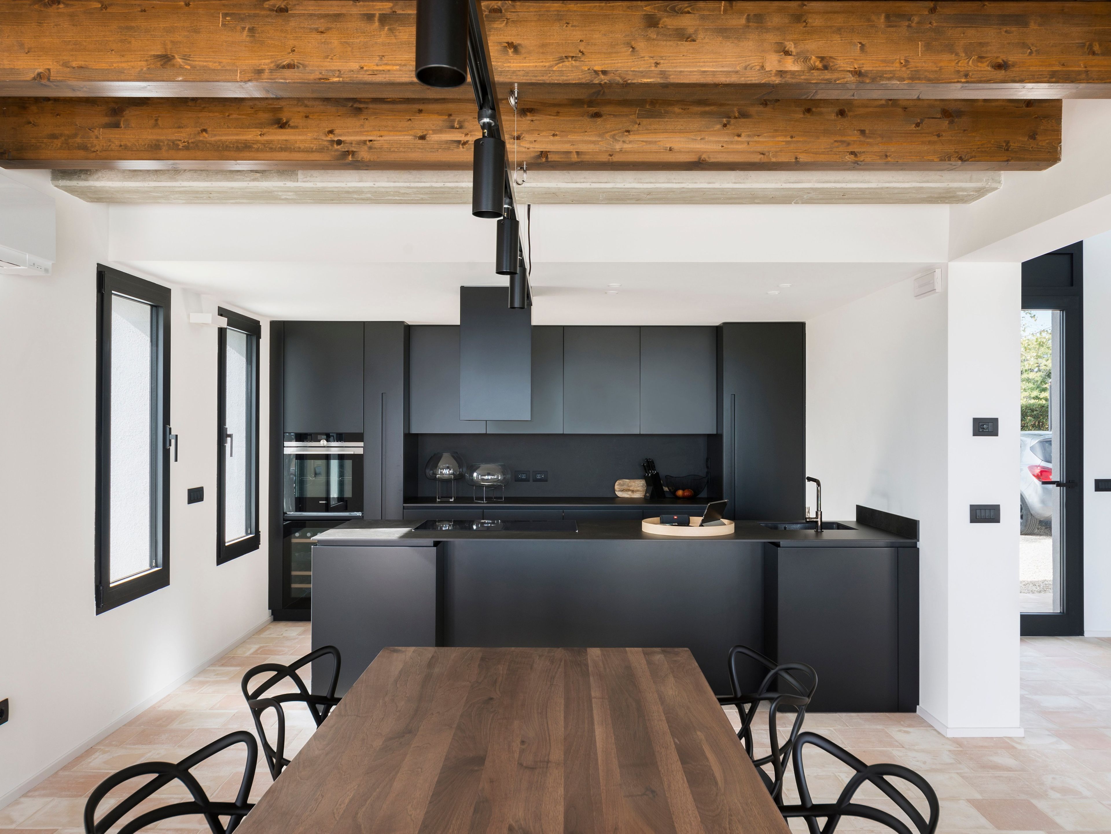 Кухня с полуостровом с двухтактным открытием TM Italia Cucine ARCH-00083678