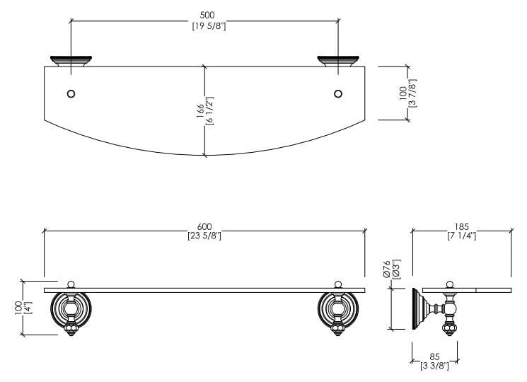 Хрустальная полка для ванной Devon&Devon Gemstone ARCH-00029457 - Вид №2