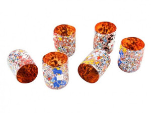 Набор из шести стаканов из муранского стекла ручной работы