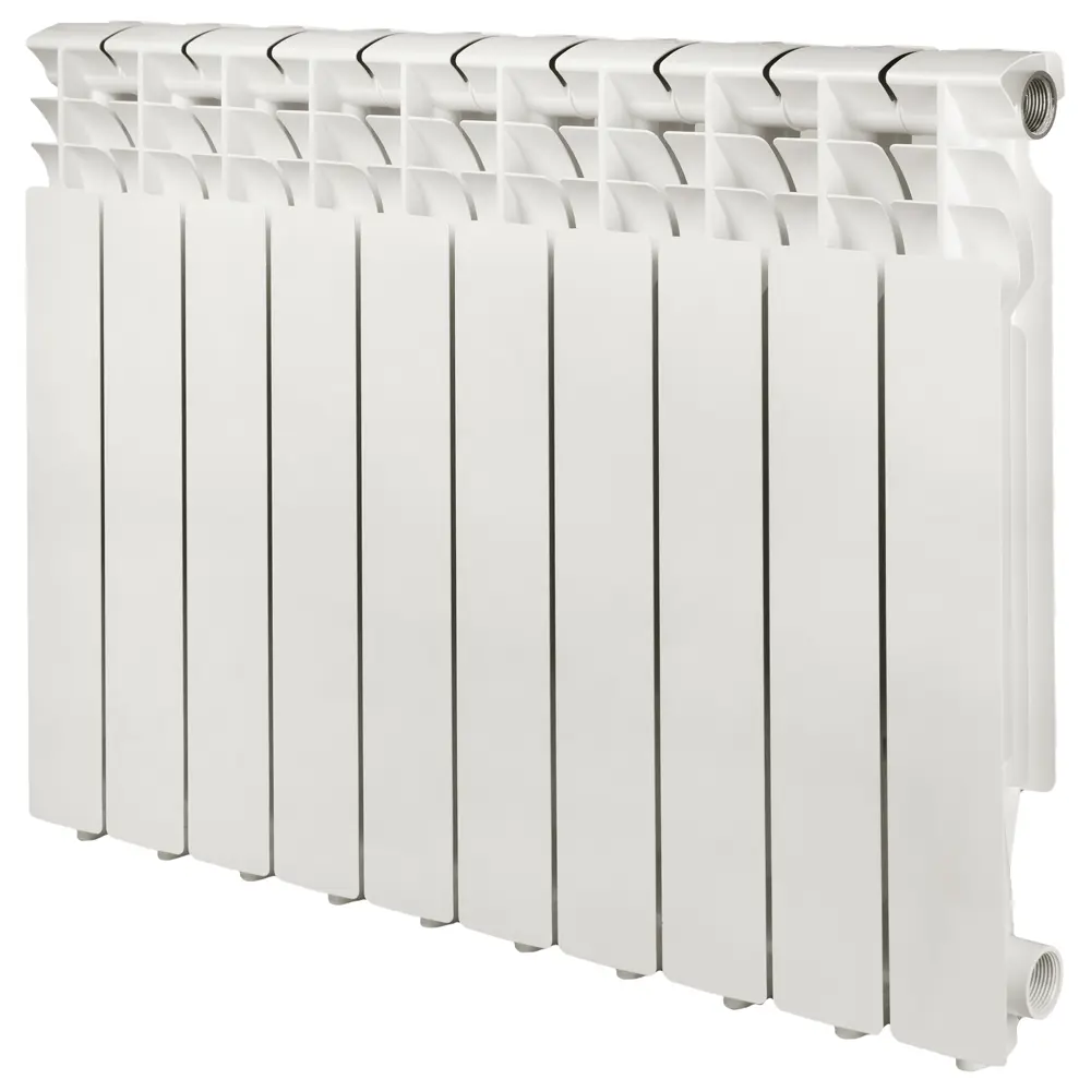 Радиатор Monlan Aluminium 500/80 алюминий 10 секций боковое подключение цвет белый STLM-2104007 - Вид №1