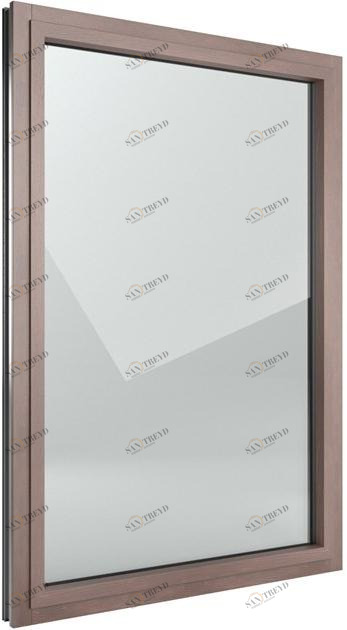 FINSTRAL Защитное окно с терморазрывом из алюминия и дерева Fin-project sun-id-1457177