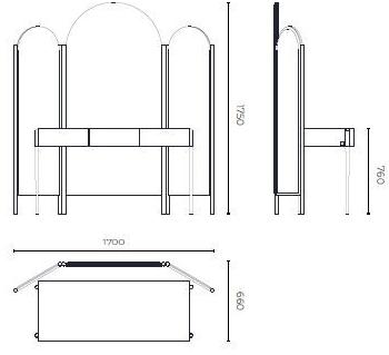 Stylish Club Туалетный столик из дуба Her Scf.he20 - Вид №3