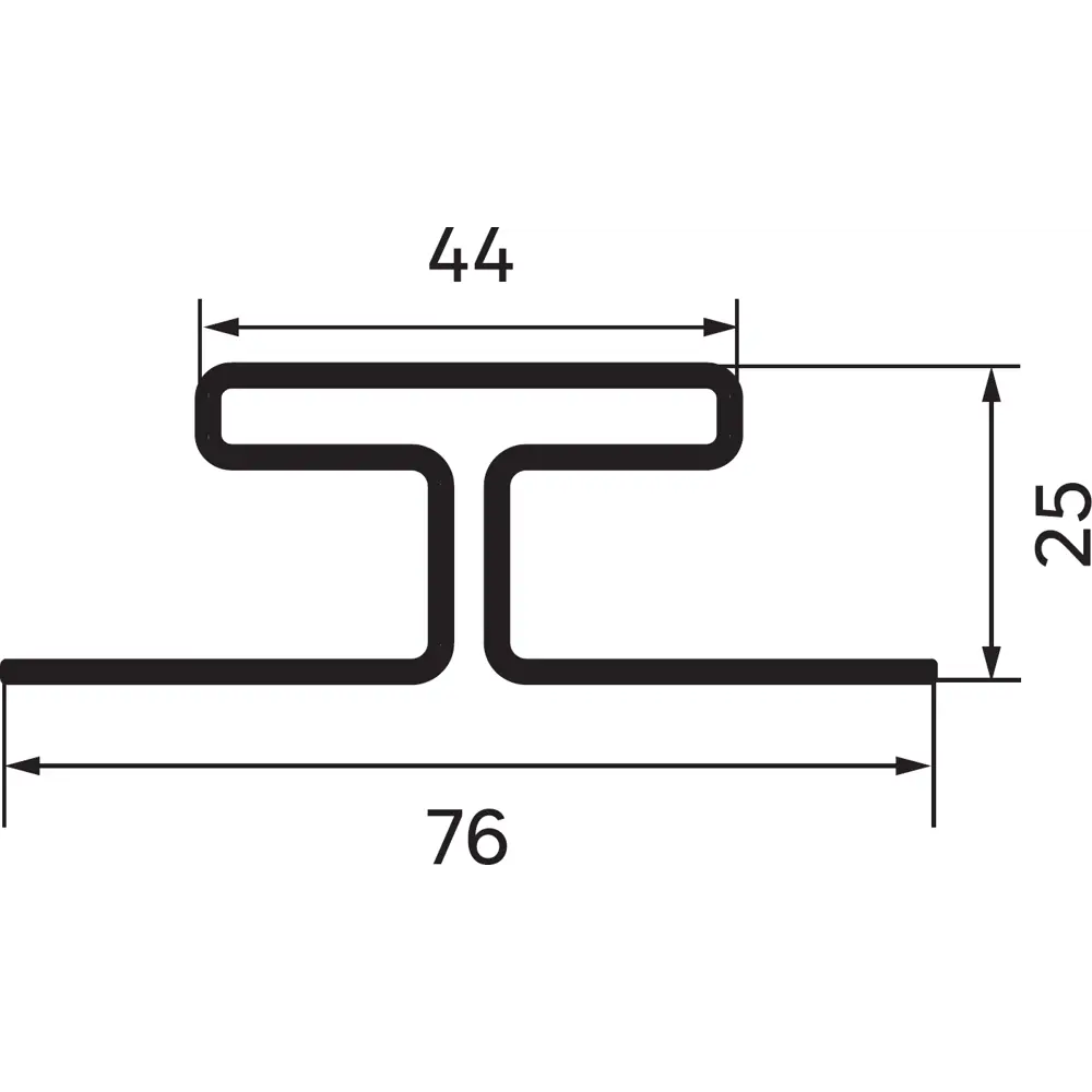 83577610 H-профиль Artens 3000 мм цвет ваниль STLM-0041978  - Вид №1