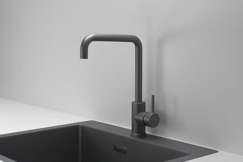 7110, ГРАФИТ МАТОВЫЙ, СМЕСИТЕЛЬ КУХОННЫЙ GRANULA Kitchen Space 7110-ST175