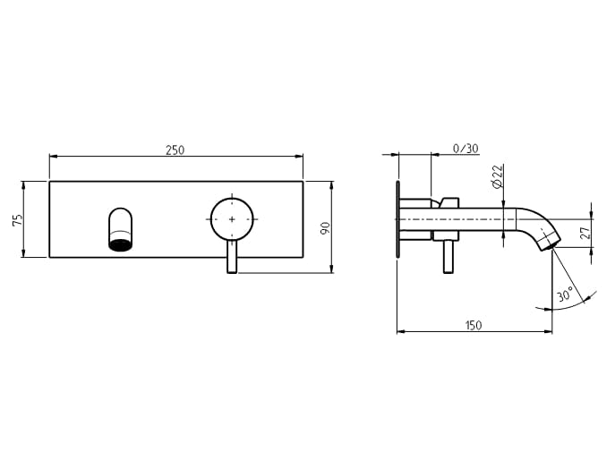 Настенный однорычажный смеситель для раковины с ограничителем расхода Rubinetterie Frattini Pepe XL ARCH-00076573 - Вид №41
