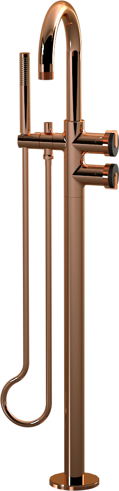 E-11554-R1OB-L1RG-RG Смеситель напольный отдельностоящий (внешняя часть) GRAFF MOD+