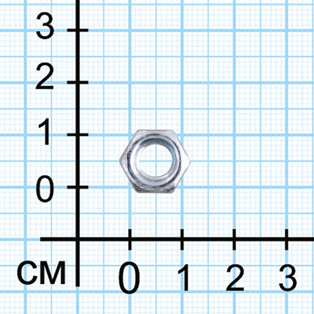 Гайка шестигранная DIN 934 6x10 мм оцинкованная 1 кг Santreyd STLM-2070196 - Вид №1
